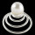 Haarspirale Curlies mit Perle weiß