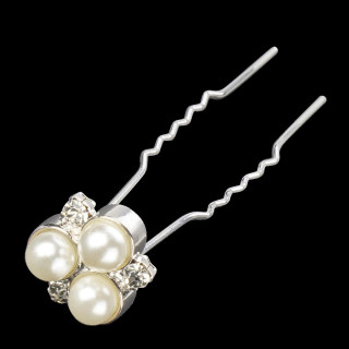Haarnadel mit Perlen und Strass