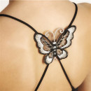 textiler BH-Träger auf dem Rücken gekreuzt mit Schmetterling (10402)