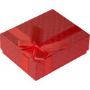 Verpackungs-Box, rotes Karton-Etui mit Schleife rot...