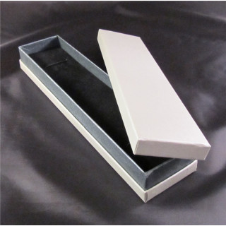 Verpackungs-Box, Karton-Etui silber mit schwarzer Schaumstoff-Einlage (90011-S)