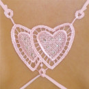 textiler BH-Träger auf dem Rücken gekreuzt mit Herz rosa (10404-TXP)