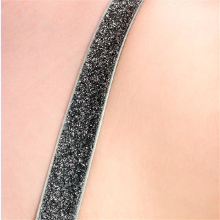textiler BH-Träger mit Glitter, 1,8cm breit (10103)